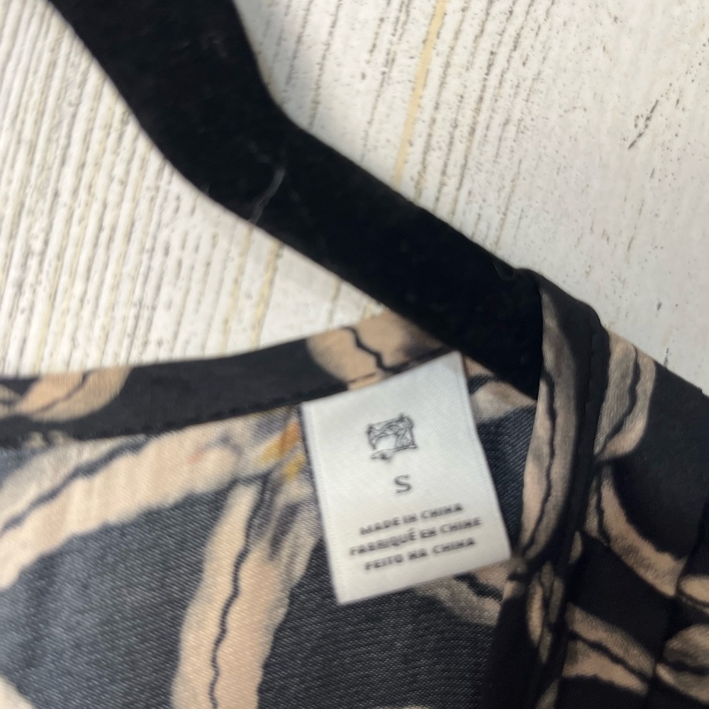 Scotch & Soda Black Maxi Dress with Tan and Cream Pattern - Picture 8 of 14